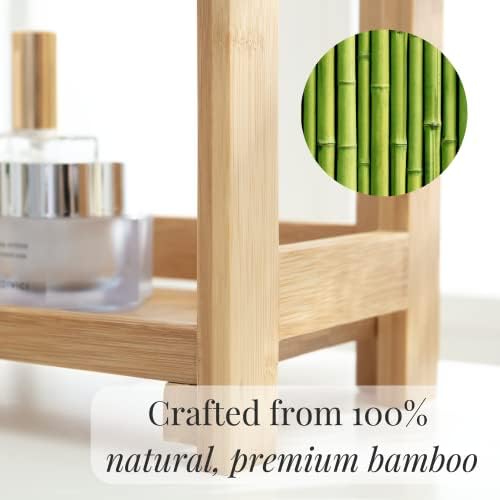 Gobam Bamboo Banheiro Caddy Organizador com gaveta, grande - armazenamento de chuveiro para shampoo, condicionador,