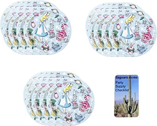 Saguaro Acres Alice no País das Maravilhas Placas de Papel de sobremesas de 7 polegadas - Serve 24