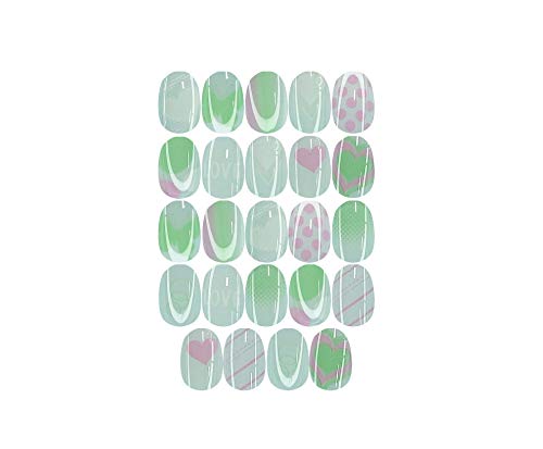 Unhas falsas babalal para crianças, designs de gradiente de arco -íris Pressione em conjuntos de unhas pré -cora