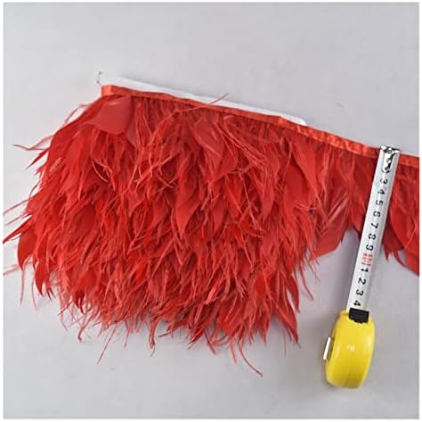 Hosd qr 10 metros de avestruz penas em acabamentos de fita penas de ganso na fita Decoração de costura