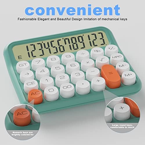 Calculadora mecânica de 12 dígitos de 12 dígitos de 5 polegadas LCD, calculadora de mesa de bateria, botões