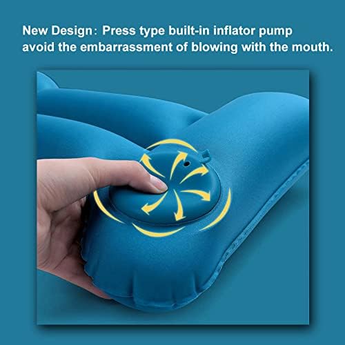Flmaipu Pillow de cintura de viagem inflável, travesseiro de ar de suporte lombar para aviões