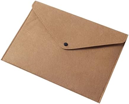 Bolsa da bolsa da empresa StoBok Botão do organizador de documentos do escritório de tamanho de envelope para um papelaria documentos portadores de letra de papel pastas caseiras marrom, brown escolar de fechamento Arquivo