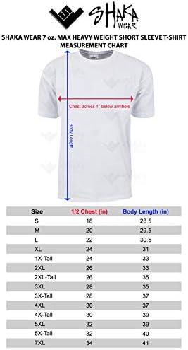 Shaka use camiseta masculina-2 pacote de 2 oz max algodão pesado algodão curta manga curta camiseta