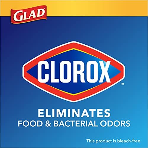 Glad ForceflexPlus Alto Cozinha Sacos de Lixo com Caminhada com Clorox, bolsa de lixo branco de 13