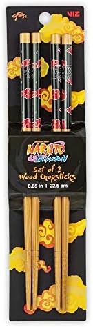 Naruto Shippuden Akatsuki Cosqueiros de madeira | Conjunto de pauzinhos Naruto de 2 | Material