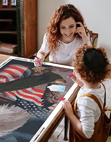 Kits de pintura de diamante 5D Instarry para adultos Bandeira Americana de Bandeira Americana