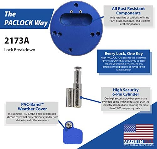 Paclock KT2173A/ 810 HASP e KIT COMBO PUCK, compra compatível com American Act, cilindro de 6 pinos de