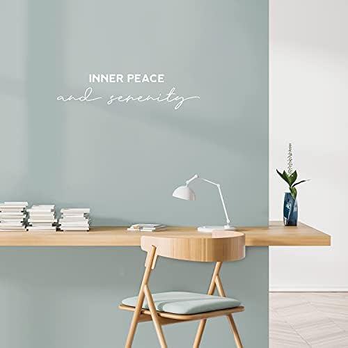 Decalque de arte da parede de vinil - Paz e Serenidade interior - 7 x 30 - Trendy Inspirational Positive Quote