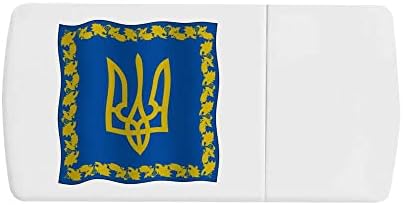 Caixa de comprimidos 'Presidente da bandeira da Ucrânia' com divisor de tablets