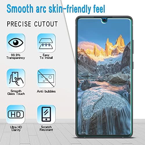 Protetor de tela Slanku [3 pacote] para o Samsung Galaxy A71 4G, A71 5g de vidro temperado, anti-arranhão,