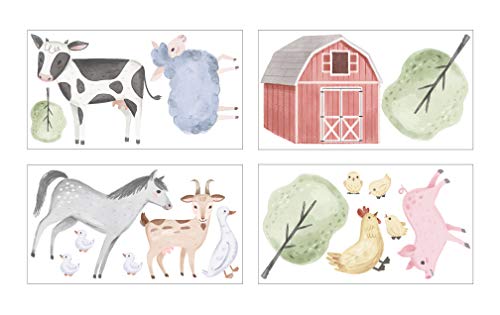 Sweet jojo projeta animais de fazenda casas grandes e adesivos de parede de banda adesivos de arte decoração de