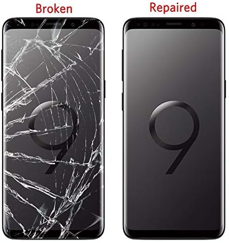 Substituição de vidro frontal original Compatível com Samsung Galaxy S9 Plus G965 Tela de tela de 6,2 polegadas