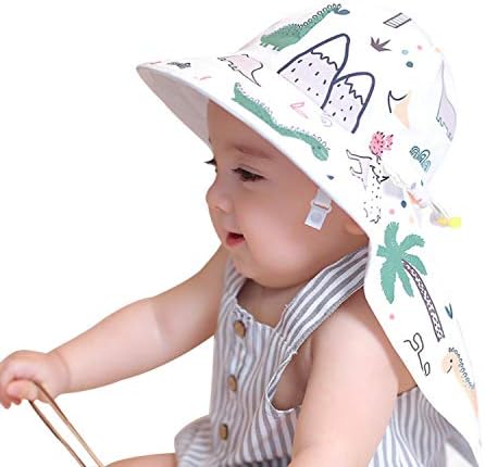Baby Girls Brim Brim Sun Protection Hat UPF 50+, Chapéu de sol dobrável menino menino