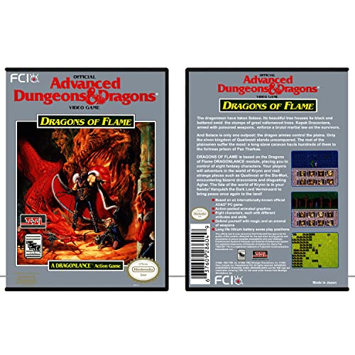 D&D avançado: Dragons of Flame | Sistema de entretenimento da Nintendo - apenas caso de jogo - sem