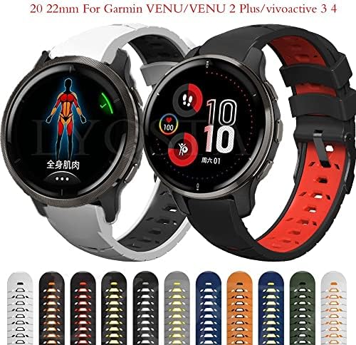 Skm 20 22mm Smart WatchBand para Garmin Venu Sq/Venu2 Plus Wrists Freits Vivoactive 3 4/Forerunner 245