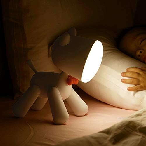 Uxzdx Little Dog Night Night Light para crianças Bed de cama Lâmpada de cabeceira casa Deco USB Charge