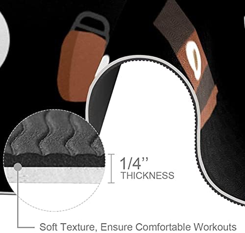 Yoga Mat Coffee Pattern Eco Friendly Non Slip Fitness Exercition tapete para pilates e exercícios de piso
