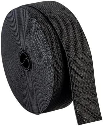 DTKJ Elastic Bands, elástico preto para costurar acessórios artesanais, 10 jardas/roll