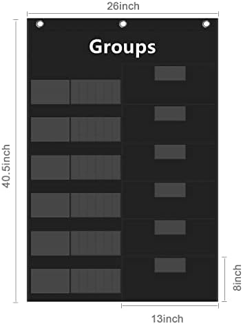 Gráfico de bolso de gerenciamento de pequenos grupos de regetos com 96 cartões de trabalho em sala de
