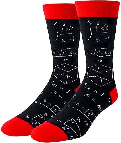 HappyPop Funny Rodty Book Socks Socks Maths for Men Teen Boys, Gifts for Math Math Lovers