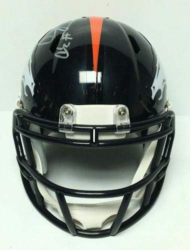 Phillip Lindsay assinou Denver Broncos Speed ​​Football Mini -Helmet PSA AH75730 - Mini capacetes autografados
