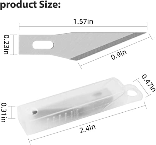 DiySelf 1 pcs faca exato com 11 pcs SK5 Kit de lâminas de aço exato de alto carbono Sk5, faca de faca de precisão