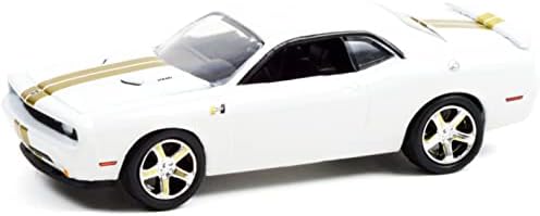 2009 Challenger R/T Hemi White com listras douradas Hurst Performance Edition Hobby Exclusive 1/64 Diecast