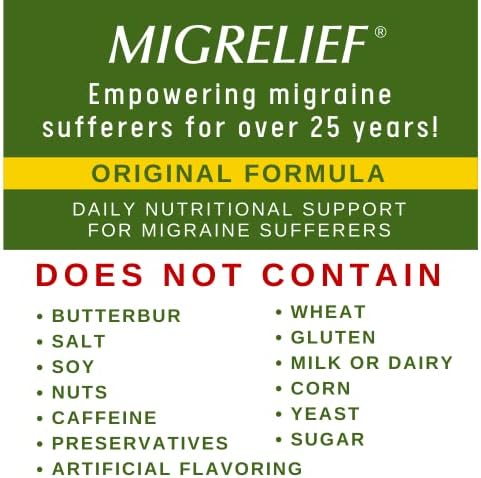 Terapia tripla de fórmula original da migrelief com puracol, 60 contagem