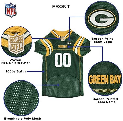 NFL Green Bay Packers Jersey, tamanho: grande. Melhor fantasia de camisa de futebol para cães