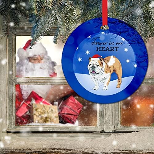 Cachorro para sempre em nosso coração ornamentos de Natal Cão memorial no céu decorações de árvores