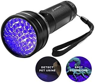 Astuto Ultralight UV Lanterna Black Light, 51 LED 395 nm - Detector para urina para animais de