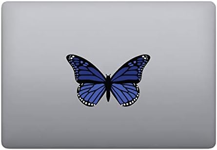 Mulg desenhos de caneca de leite lindo monarca azul de 4 polegadas decalque de vinil colorido