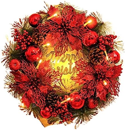 Farzi Christmas Wreath Bell Pingente de Natal pendurado ornamento de vime Wreath Port
