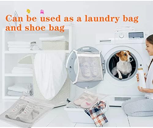 4 Pacote de tênis de tênis e bolsa de máquina de lavar, secadora para sapatos, roupas e lavanderia - ajustador