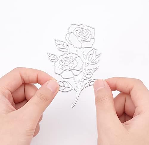 Borra -flor de placa de papel alumínio quente de flor infunly Glimmer Hot Plate Metal Metal Rose Lily
