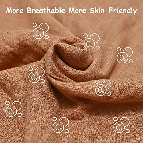 Muslin Swaddle Cobertors Para meninos, meninas - Gerpete de Baby Swaddle Organic Soft Bambe Unissex,