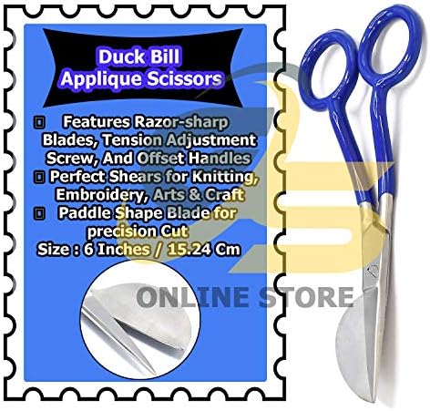 10 × Duckbill Blue Scissors 6 Aço inoxidável Corto de beliscão Faca por loja online da G.S