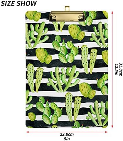 Cactus listras horizontais placas de clipes de plástico com clipe de metal tamanhos de letra de transferência