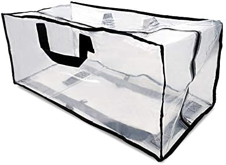 Sacos de armazenamento transparentes - 3 bolsas em movimento com zíper, veja os bolsas transparentes