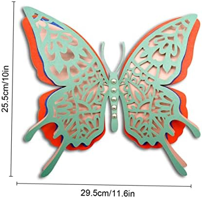 Yarnow Home Decor 6 PCS Layout Janela Butterflies Butterflies Requintada papel de cor de parede de parede de