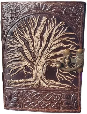 Jornal de couro encantamentos | Livro de sombras antigas - Árvore Celta da Vida Grimoire - Presente incrível
