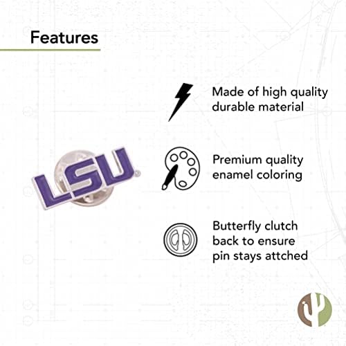 Louisiana State University Lapela Pins Lsu Tigers Geaux Logo esmalte feito de metal