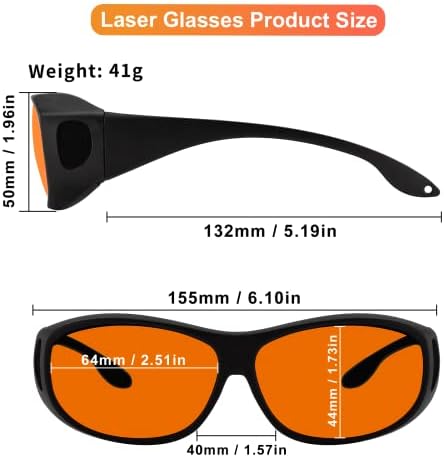 Óculos de segurança a laser CAMXTOOL, óculos de segurança a laser Proteção para os olhos para gravador