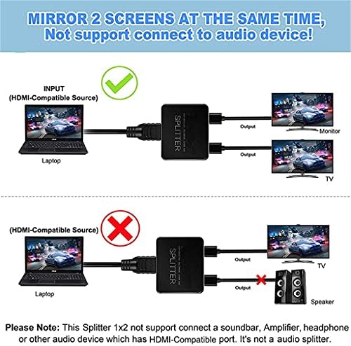 ZCMEB -Splitter 4K compatível com 2 em 2 out 1080p 3D Adaptador de cabo Caixa de TV PC VR Converter de base