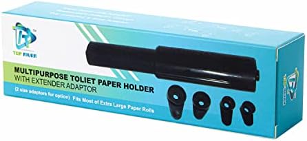 Suporte de papel higiênico com adaptador de extensor, rolos duplos de ajuste e rolos triplos, suporte de