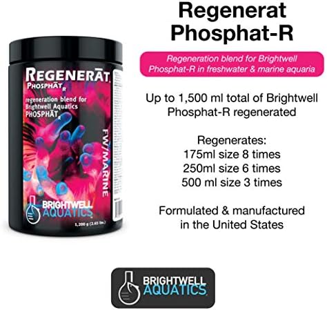 Brightwell Aquatics Regenerat Phor - Regenera meios de remoção de fosfato de fosfat para reutilização em