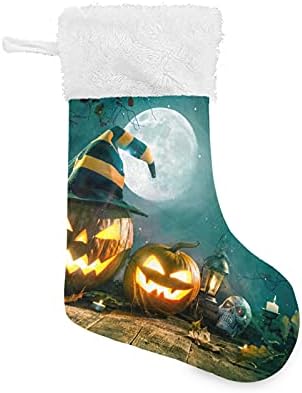 Meias de Natal de Alaza Halloween clássico clássico personalizado decorações de meia para festas de festas