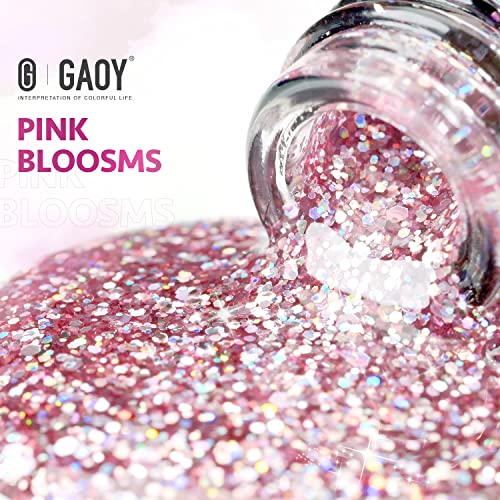 Gaoy Glitter Gel Achaness, polimento de gel brilhante de 16 ml, diamante, diamante brilhante gel UV para