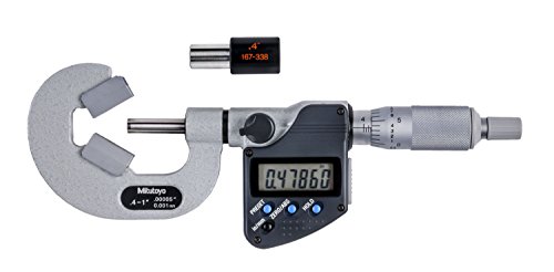 Mitutoyo 314-352-30 VM3-1 MX MX V-ANVIL Micômetro com alívio, 3 flauta, 0,4 -1 , 0,00005/0,001 mm